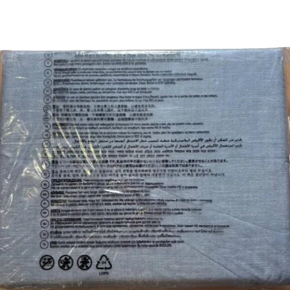 Ralph Lauren Workshirt Chambray Queen Flat Sheet Blue New in Package - Picture 2 of 3